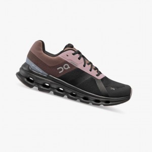 On Cloudrunner Waterproof Negros Morados | XYT904826